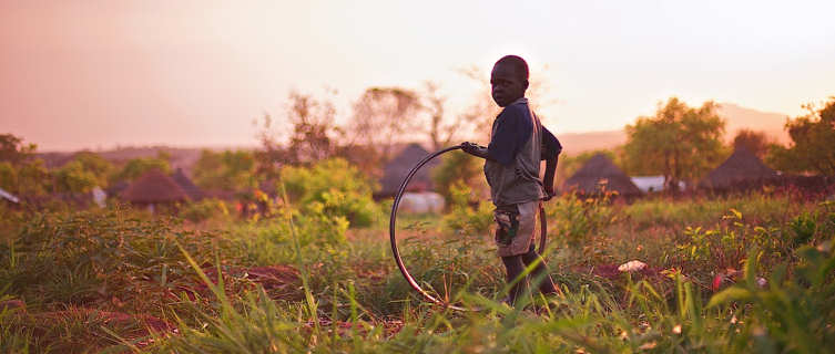 Boy in field