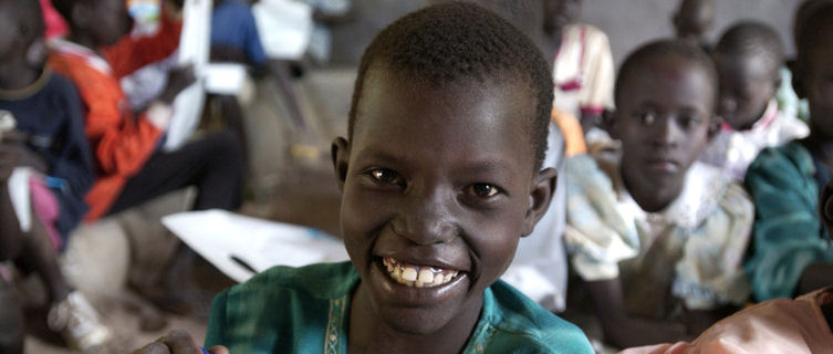 Children at school in South Sudan