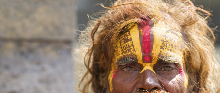 A sādhu offers a blessing at Maha Shivaratri, Nepal