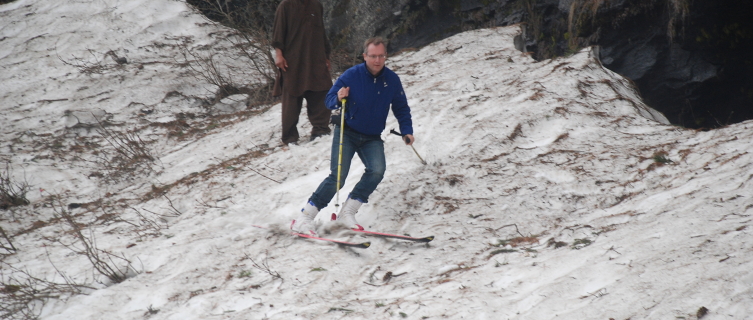 Christoph samples one of the resort's rudimentary runs