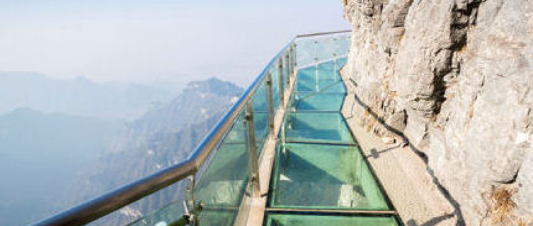 Don't look down during this mountain walk of faith