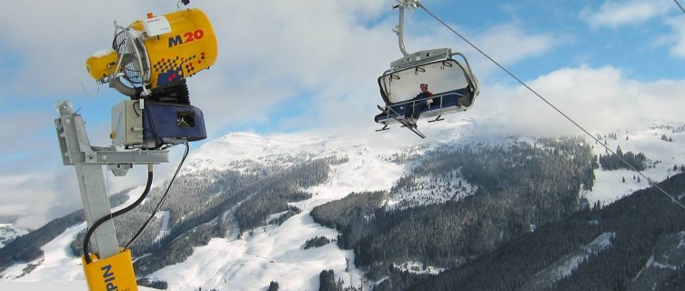 Pricey ski cannons are the vital defenses for a shortage in snow. 