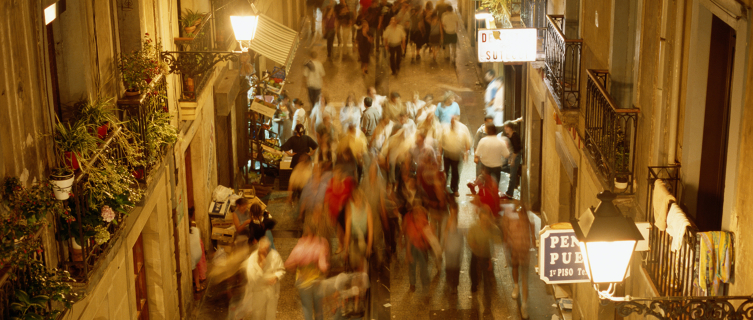 San Sebastián's Old Town floods with diners each evening