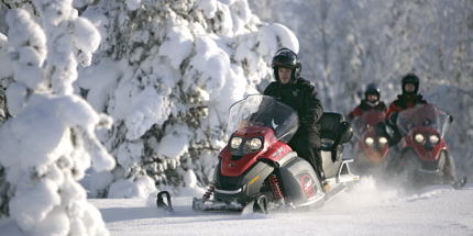 Snowmobiling in Lapland