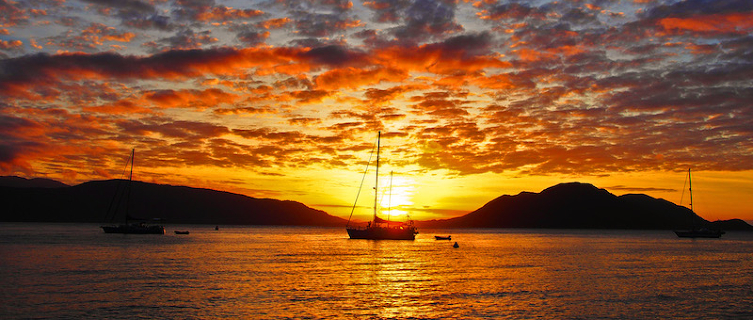 The sun setting over the beautiful Fitzroy Island