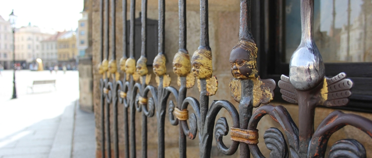 This angel face has been worn away by superstitious locals