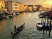 No trip to Venice is complete without a sunset glide on a gondola