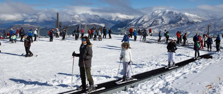 A magic carpet in the beginners' area, Coronet Peak