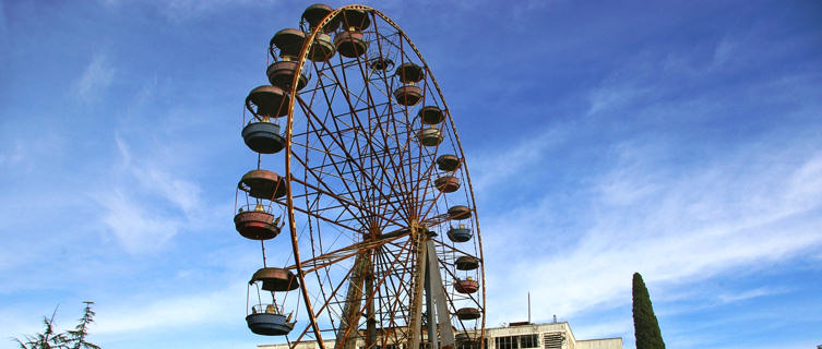 Rusty ferriswheel in Abkhazia,Georgia