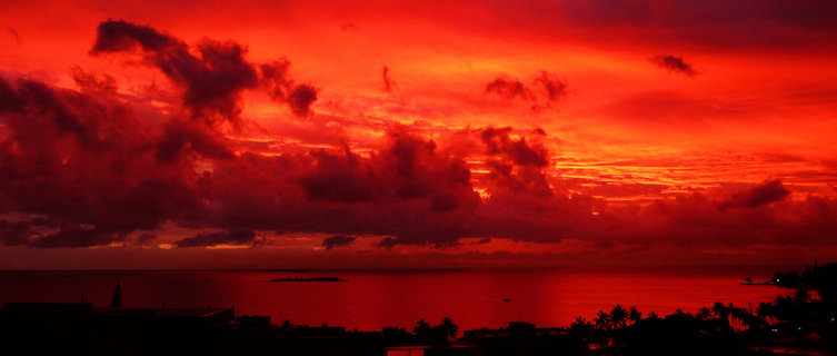 Sunset at New Caledonia