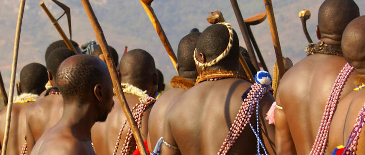 Swazi headmen during Reed Dance, Swaziland