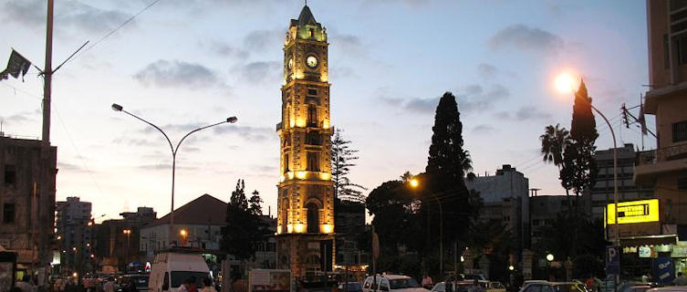 Tripoli night scene, Lebanon