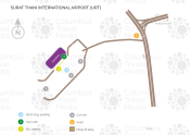 Surat Thani International Airport map